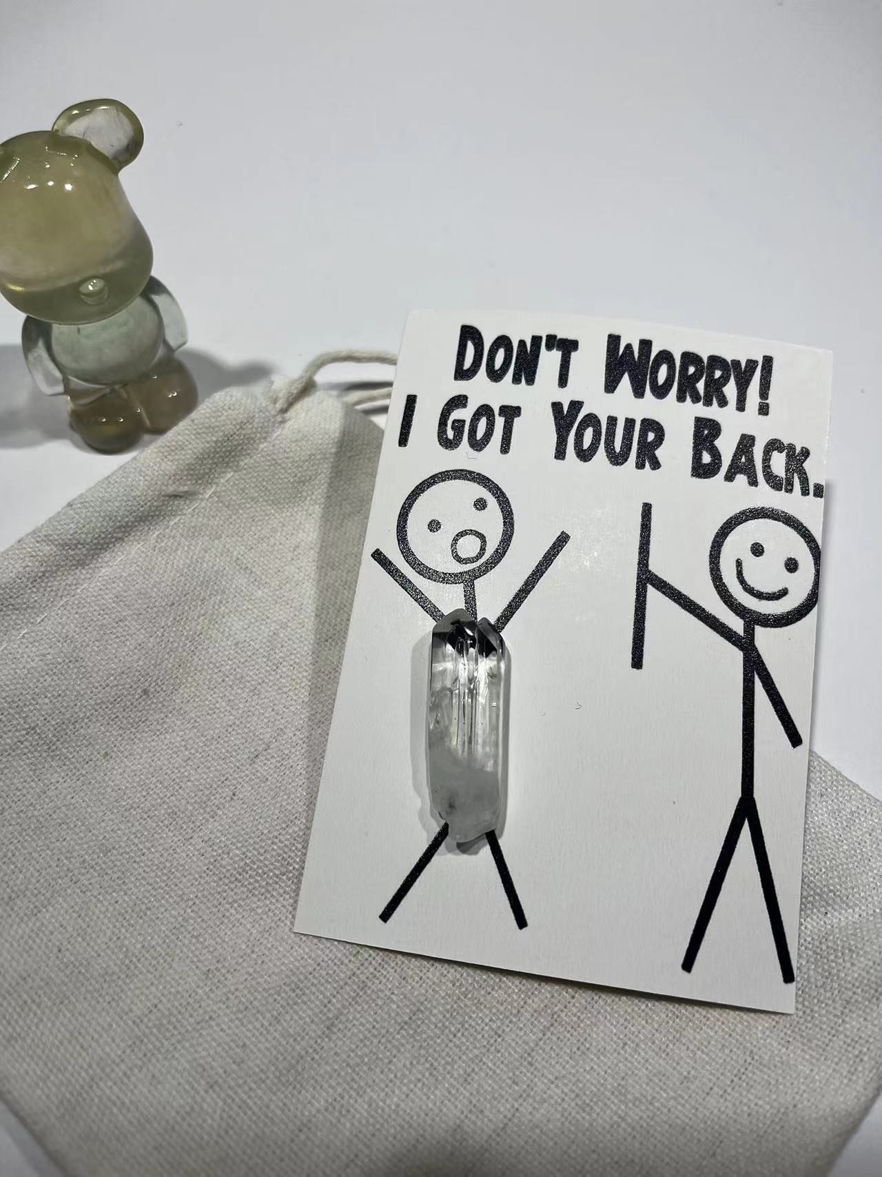 "DON'T WORRY, I've got your back" Creative Crystal Decal