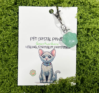 Crystal Cat Paw Pet Pendant - Gentle Comfort for the Soul