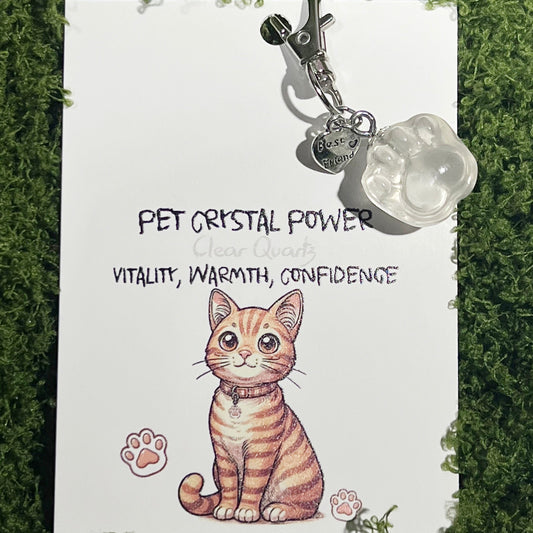 Crystal Cat Paw Pet Pendant - Gentle Comfort for the Soul