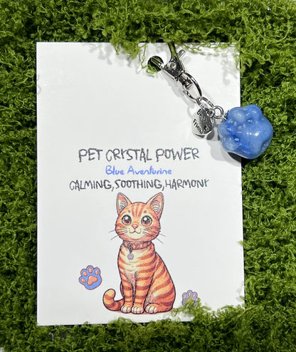 Crystal Cat Paw Pet Pendant - Gentle Comfort for the Soul