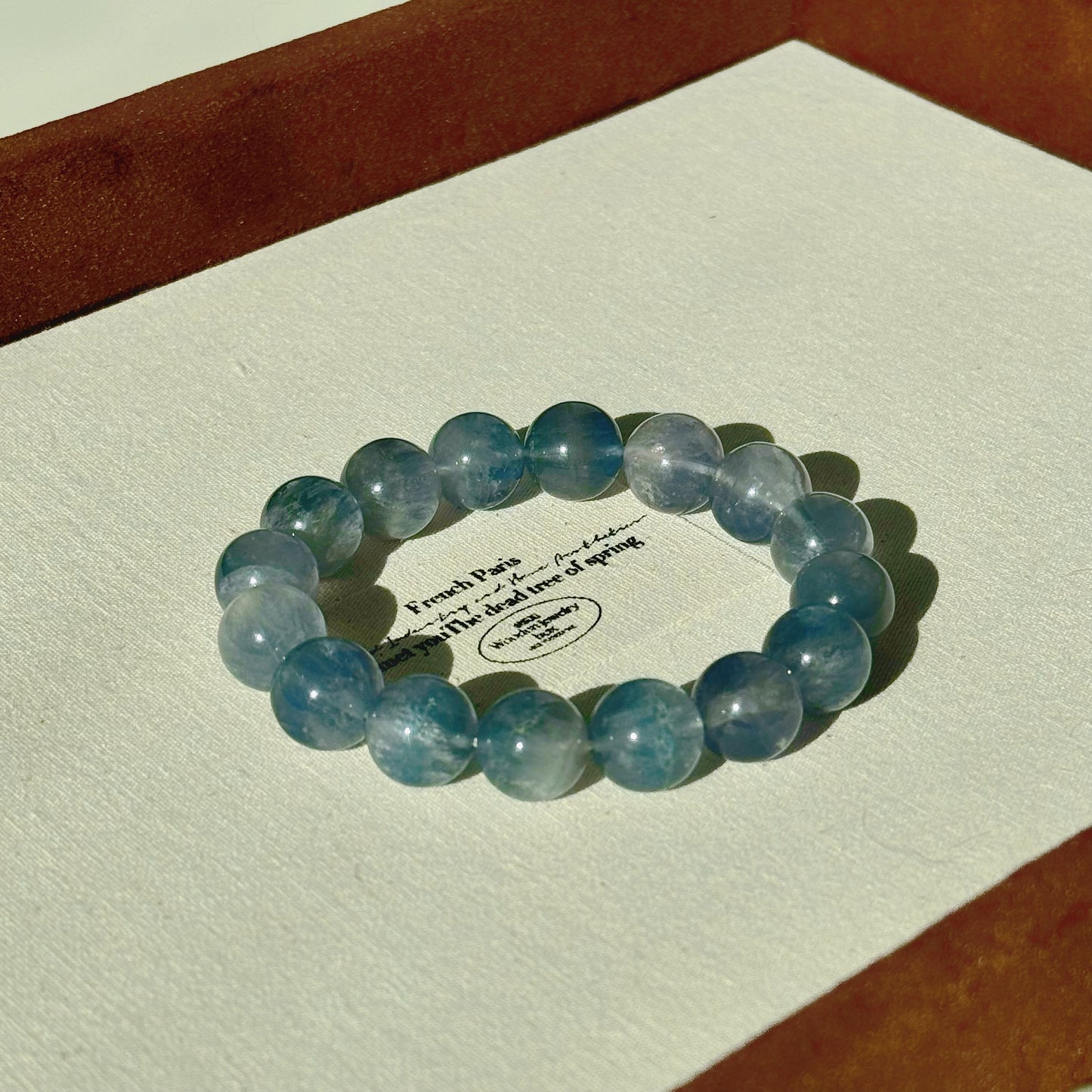 Blue-Green Fluorite Crystal Bracelet - Sparkling Elegance for Mindful Awareness and Inner Calm