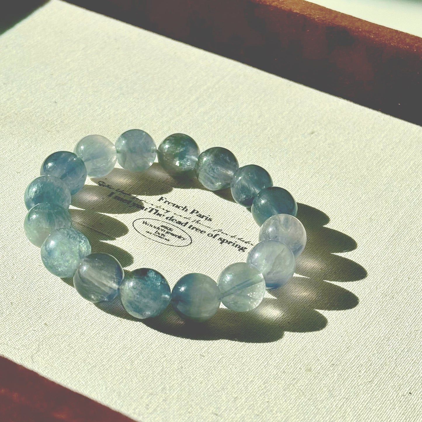 Blue-Green Fluorite Crystal Bracelet - Sparkling Elegance for Mindful Awareness and Inner Calm