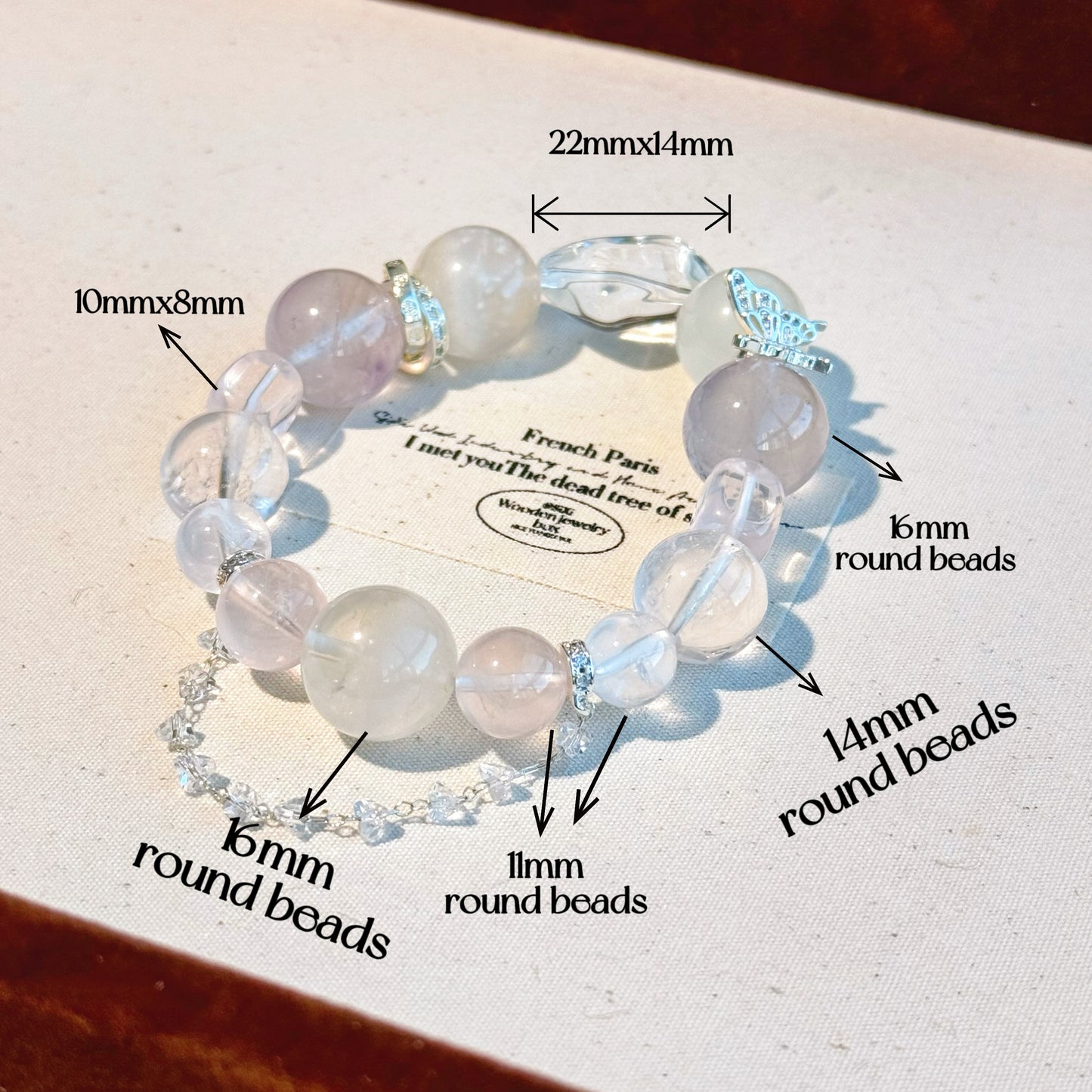 Ethereal Blossom Snow Crystal Bracelet - Embrace the Purity of Spring's First Snowfall