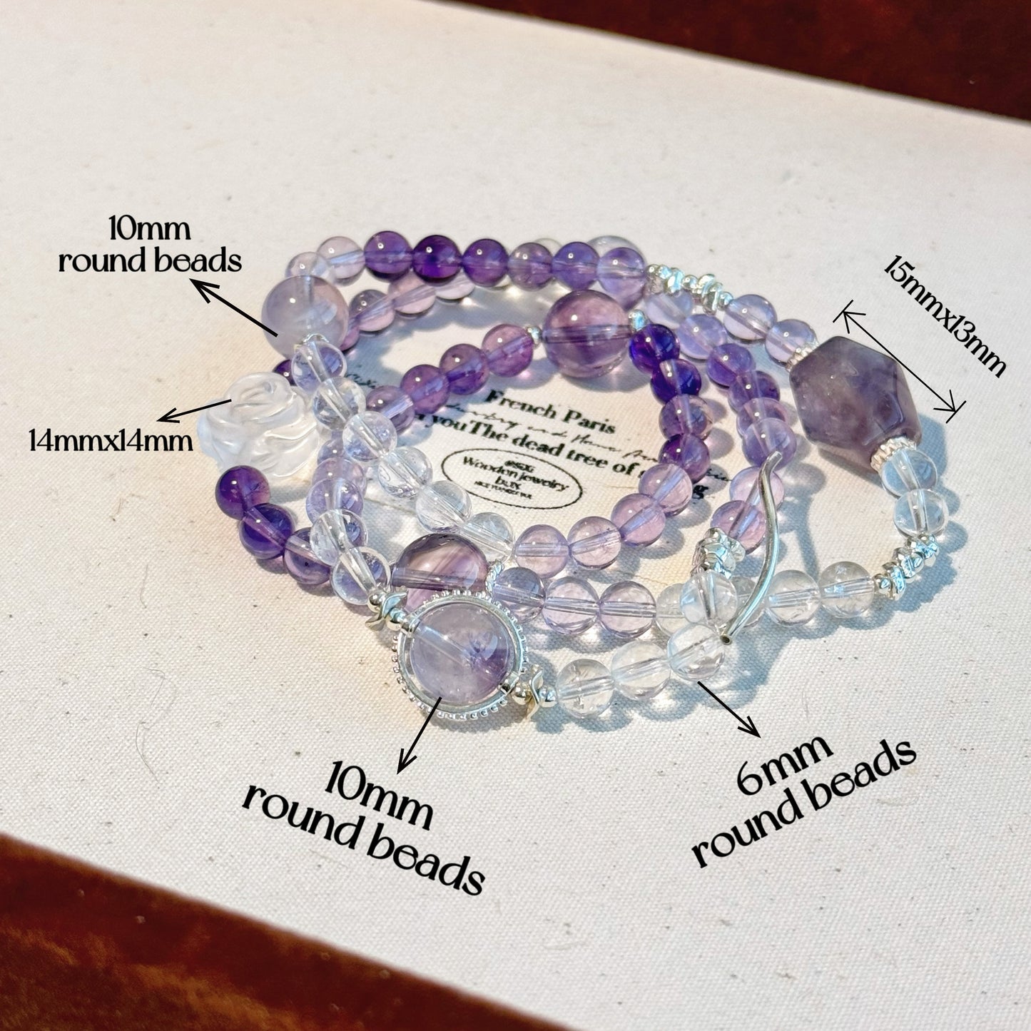 Violet Nebula Whispers Bracelet - Amplify Career Success, Inner Peace, and Spiritual Insight with the Enchanting Amethyst