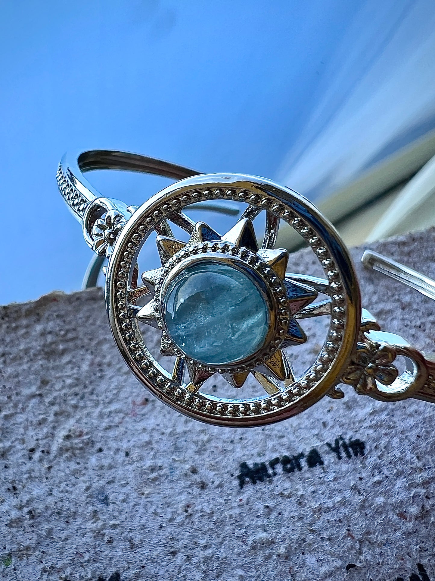 Aquamarine Adjustable Bracelet - Embrace the Sea's Serenity, Boost Courage and Communication, Nourish Your Skin with Adjustable Elegance