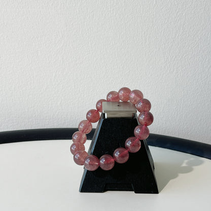 Strawberry Crystal Bracelet - Spark Joy and Love with Vibrant Gemstone Beads