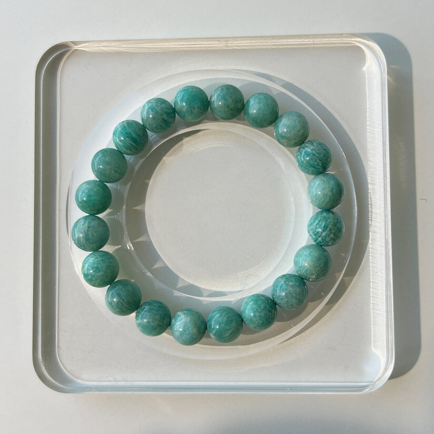 Amazonite Aura Bracelet - Embrace the Calming Energy of Nature's Blue-Green Gemstones