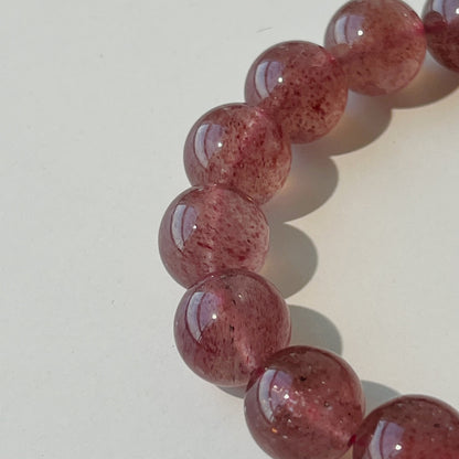 Strawberry Crystal Bracelet - Spark Joy and Love with Vibrant Gemstone Beads