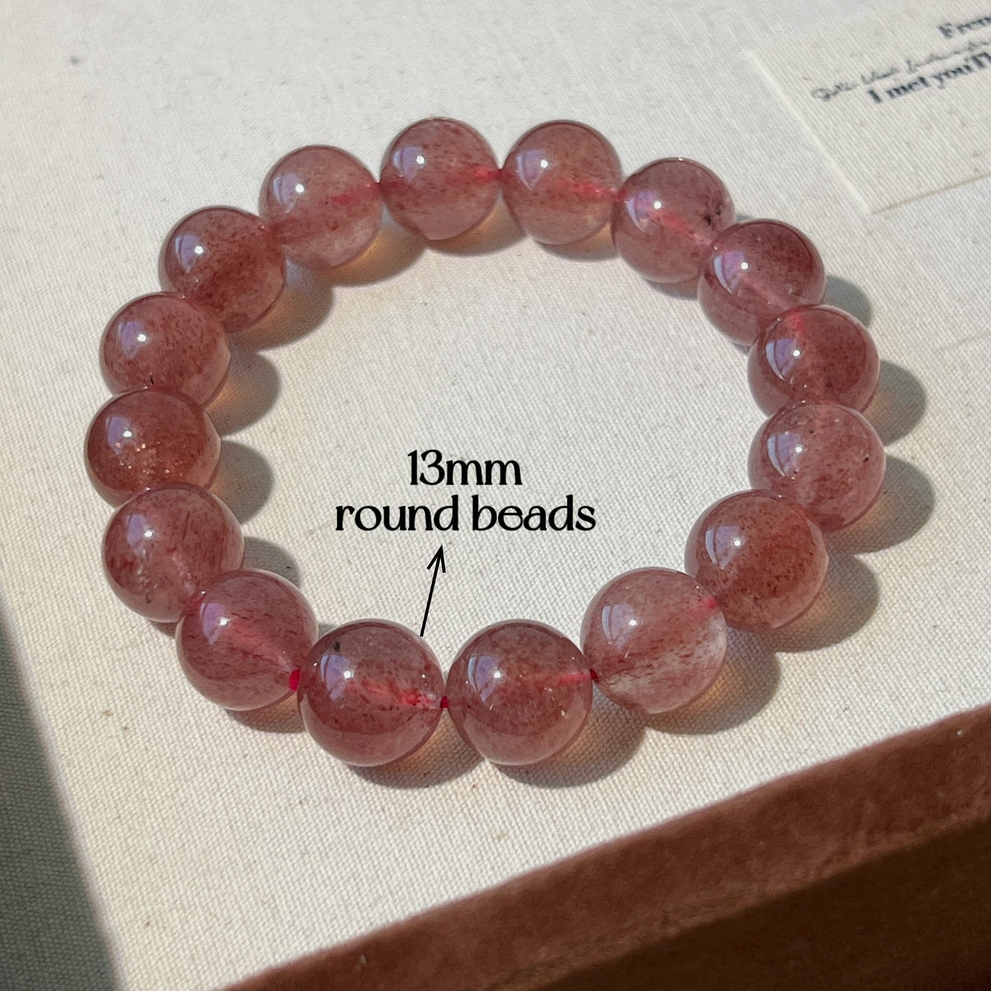 Strawberry Crystal Bracelet - Spark Joy and Love with Vibrant Gemstone Beads