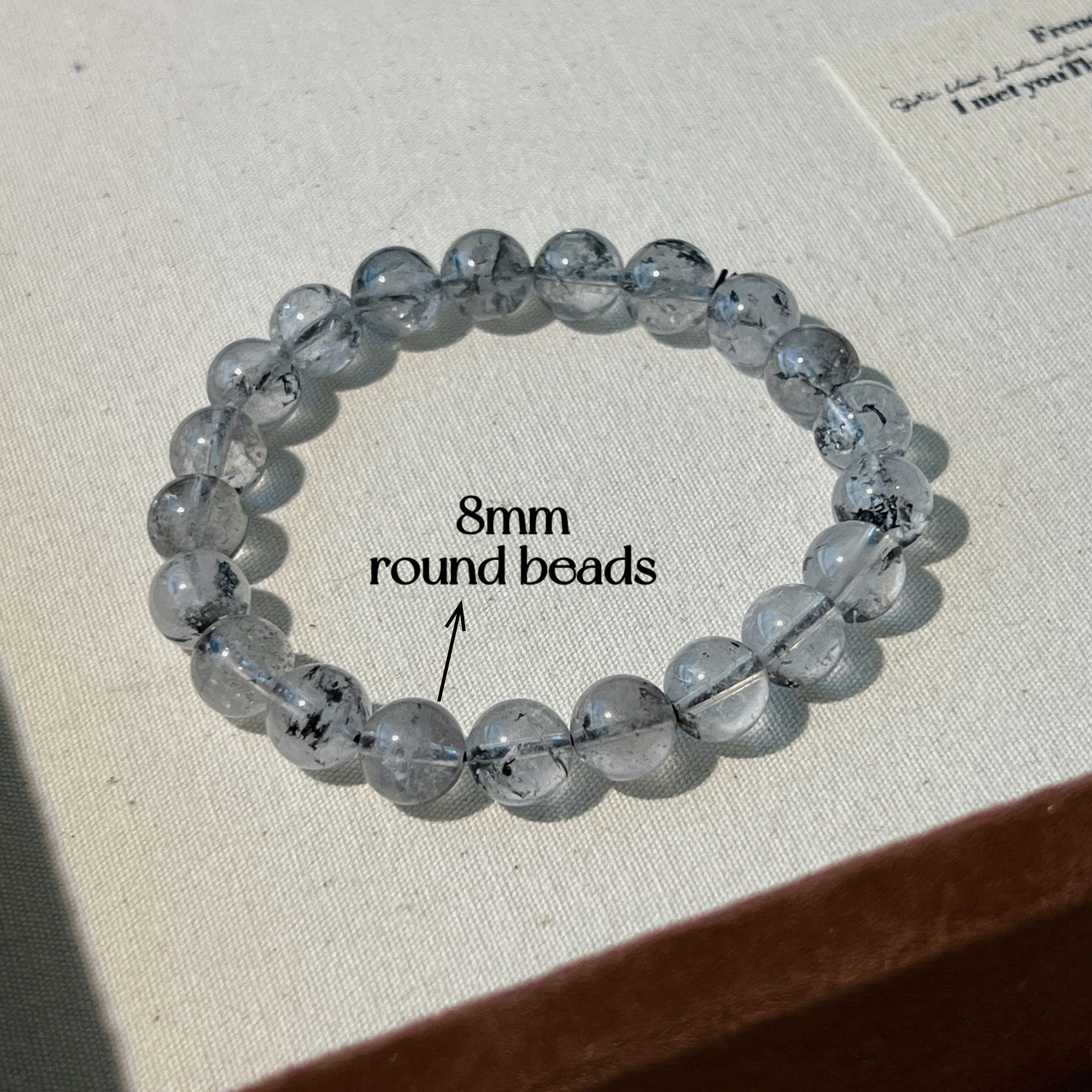 Herkimer Diamond Bracelet Unisex Natural Beads Beaded Stretchy Size Fits Most Handmade Lisajoy Sachs Reiki hot Meditation Prayer Crystal Beads