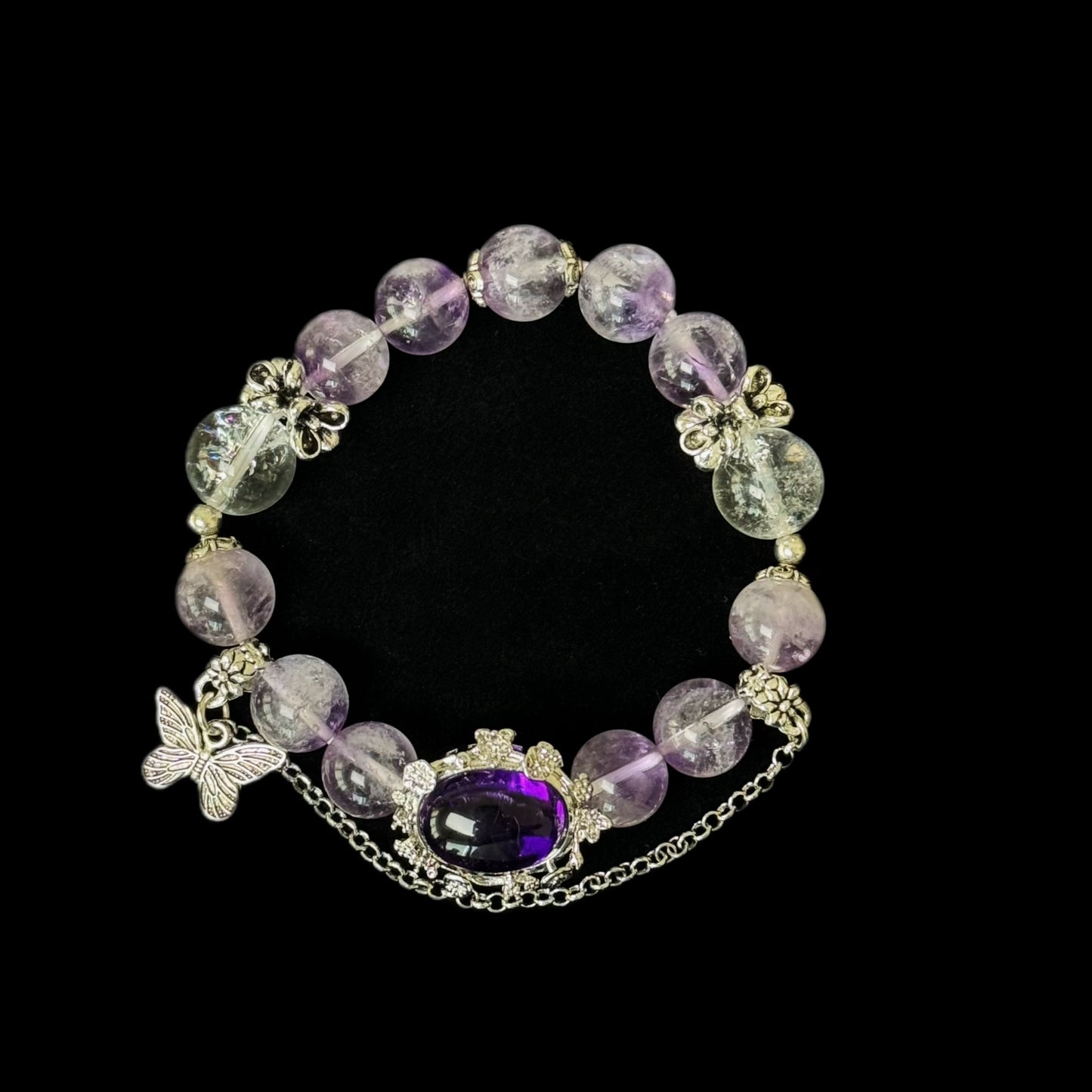 Ethereal Amethyst Bracelet - Attract Wealth & Positive Energy, Promote Restful Sleep, Natural Purple Crystal Beaded Jewelry Gift