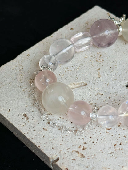 Ethereal Blossom Snow Crystal Bracelet - Embrace the Purity of Spring's First Snowfall