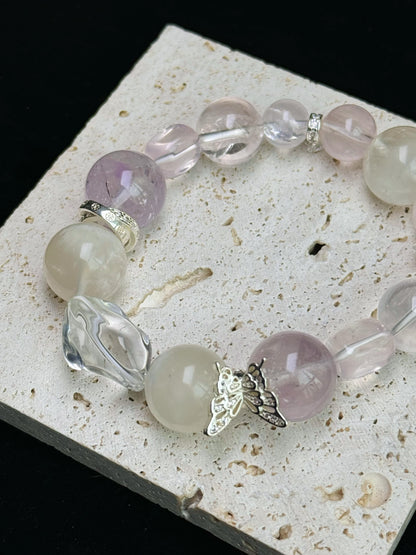 Ethereal Blossom Snow Crystal Bracelet - Embrace the Purity of Spring's First Snowfall