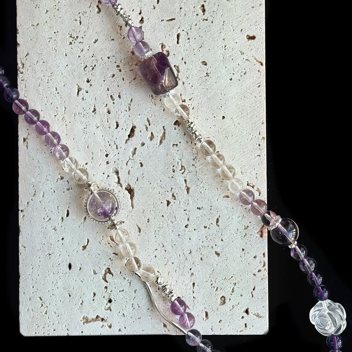 Violet Nebula Whispers Bracelet - Amplify Career Success, Inner Peace, and Spiritual Insight with the Enchanting Amethyst