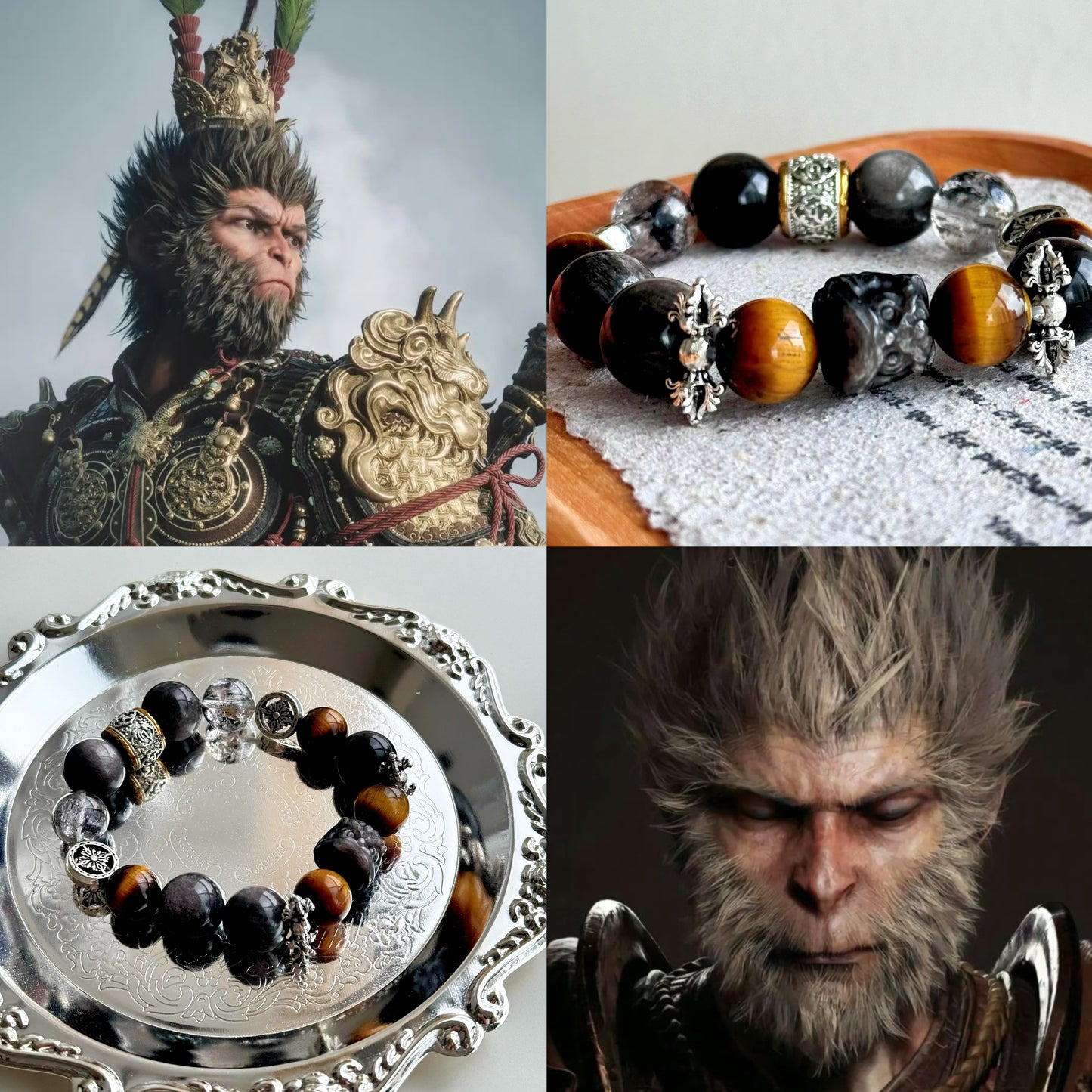 Black Myth: Wukong - Wukong's Odyssey Band, Embrace the Legend in Crystal and Silver