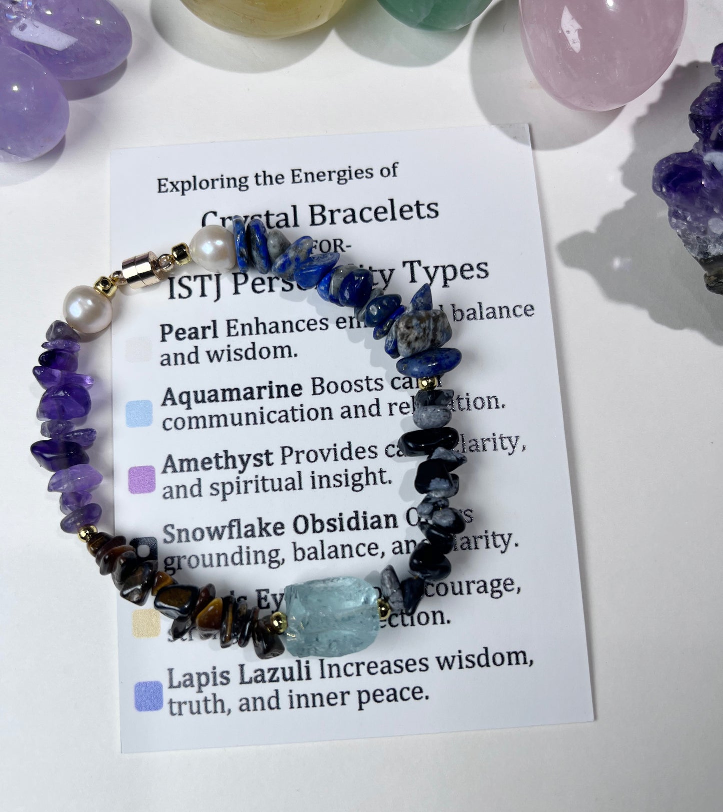 MBTI Crystal Energy Bracelet