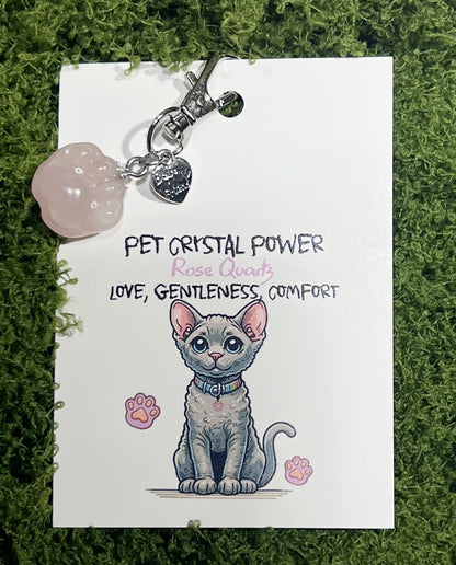 Crystal Cat Paw Pet Pendant - Gentle Comfort for the Soul