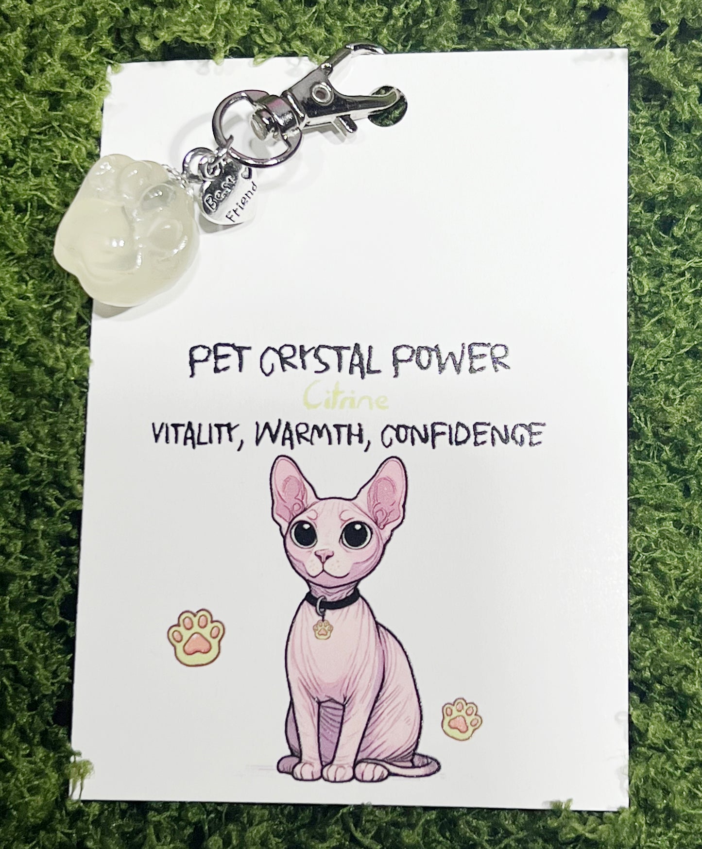 Crystal Cat Paw Pet Pendant - Gentle Comfort for the Soul