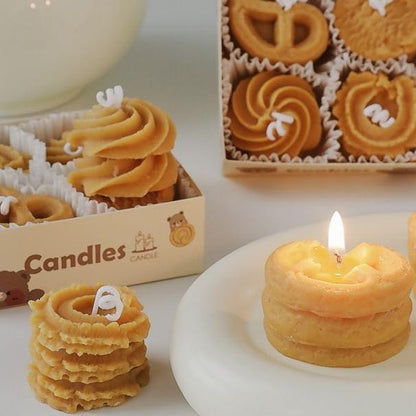 Exquisite Cookie-Shaped Scented Candle - Coffee & Milk Fragrance for Cozy Home Decor